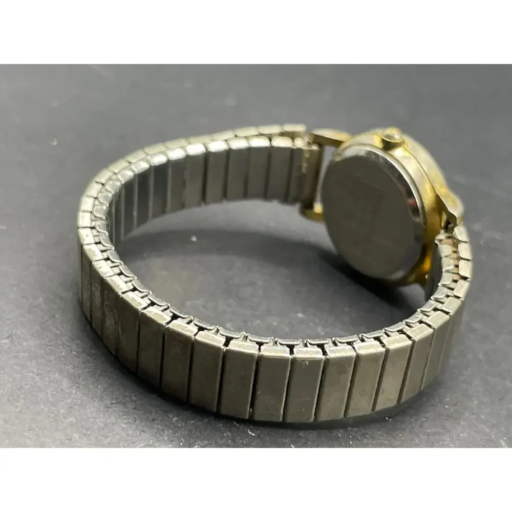 Vintage Futura Ladies Turquoise Inlay Watch with Roman Numerals Bezel 2243L